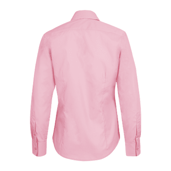 Camisa de trabajo para mujer rosa de manga larga