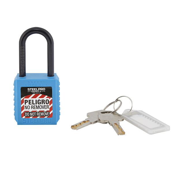 Candado lockout de nylon con gancho de plástico y llave de seguridad