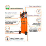 COMPRESOR DE AIRE 80 L BANDA VERTICAL - Imagen 3