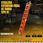 ESCALERA EXTENSION FIBRA DE VIDRIO TIPO IA