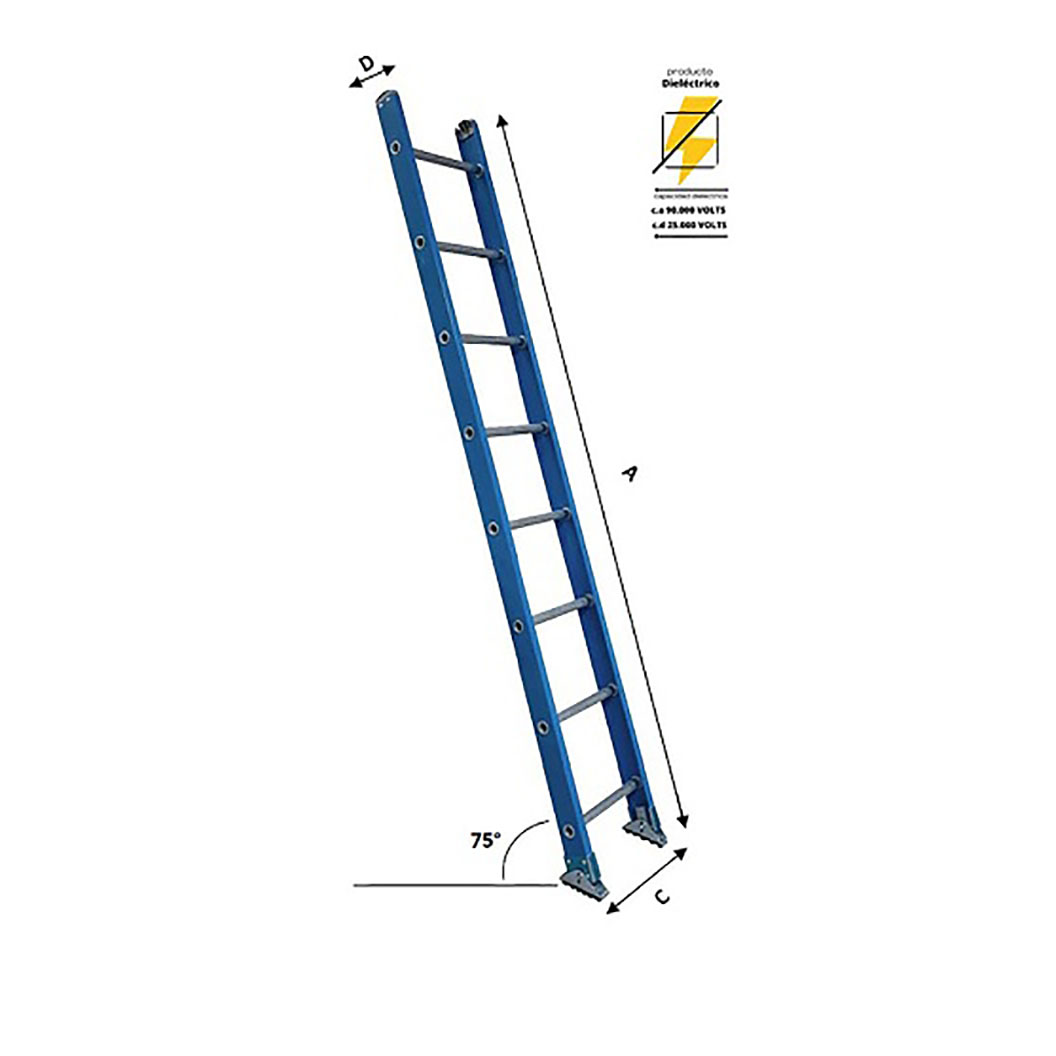 et-sfv ESCALERA EN FIBRA DE VIDRIO SENCILLA - Imagen 1