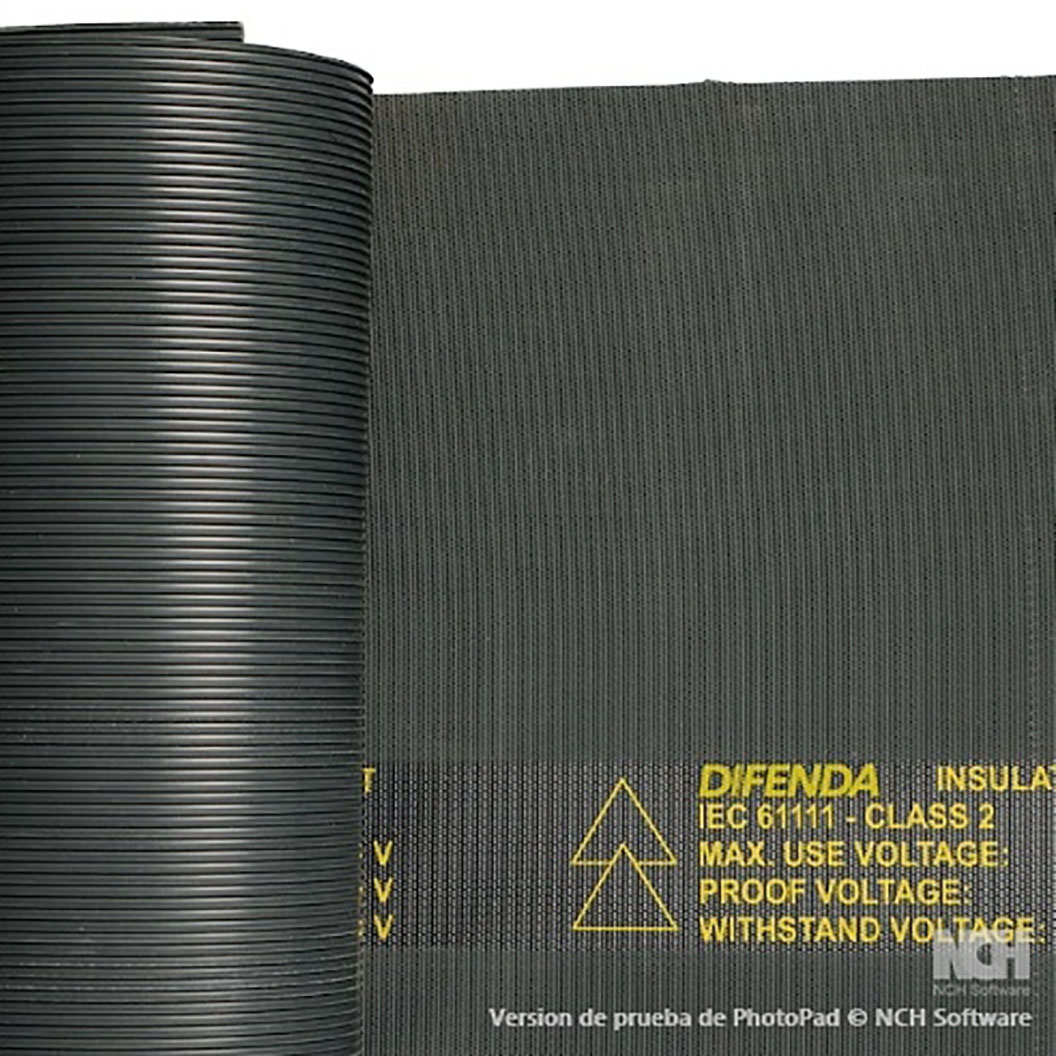 tapeteclase2 TAPETE DIELECTRICO CLASE 2 DE 1X1 MTR DIFENDA® - Imagen 1